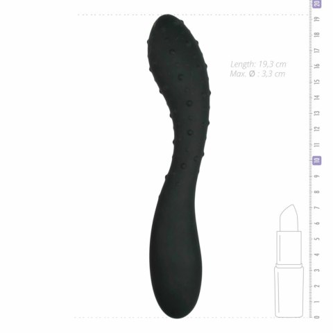 EasyToys Model Zakrzywiony z Wypustkami, Silikonowy, 18 cm - Czarny EasyToys Model Zakrzywiony z Wypustkami, Silikonowy, 18 cm - Czarny
