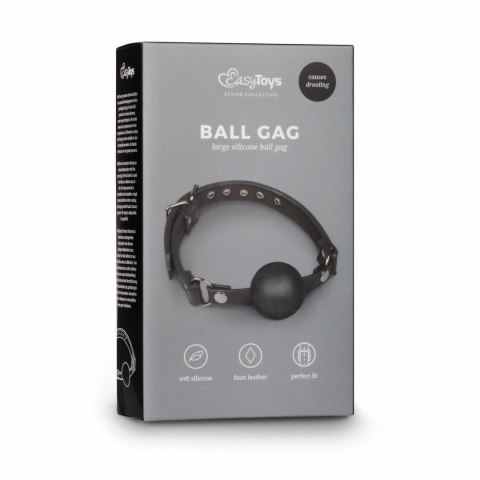 EasyToys Pasek z dużą silikonową kulą - regulowany, czarny EasyToys Pasek z dużą silikonową kulą - regulowany, czarny
