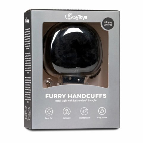 EasyToys Puszyste Kajdanki Model Black Komfortowa Wyściołka EasyToys Puszyste Kajdanki Model Black Komfortowa Wyściołka