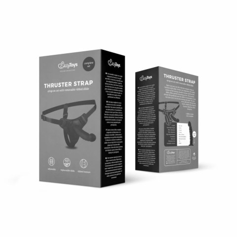 EasyToys Silicone Strap-On Bended - Zestaw z regulowanym uprzężą, silikonowy EasyToys Silicone Strap-On Bended - Zestaw z regulowanym uprzężą, silikonowy