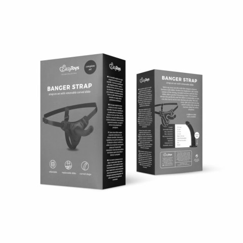 EasyToys Silicone Strap-On System Regulowany, silikonowy, czarny, 110 cm EasyToys Silicone Strap-On System Regulowany, silikonowy, czarny, 110 cm