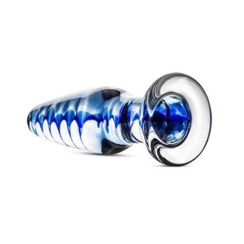 EasyToys Szklany Plug Anatomiczny No. 23 ze Spiralą Niebieską, Średni EasyToys Szklany Plug Anatomiczny No. 23 ze Spiralą Niebieską, Średni