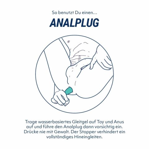 EasyToys Szklany Plug Anatomiczny No. 23 ze Spiralą Niebieską, Średni EasyToys Szklany Plug Anatomiczny No. 23 ze Spiralą Niebieską, Średni