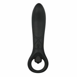 EasyToys Wibrująca sonda analna silikonowa czarna 12,5 cm