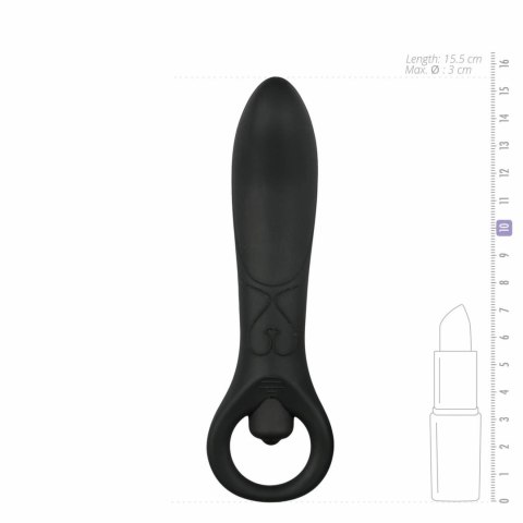 EasyToys Wibrująca sonda analna silikonowa czarna 12,5 cm EasyToys Wibrująca sonda analna silikonowa czarna 12,5 cm