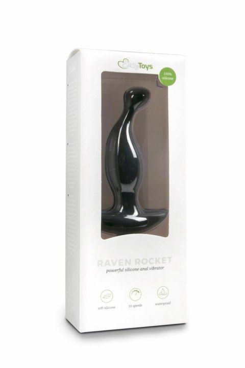 EasyToys Wibrujący Masażer Prostaty Silikonowy Czarny Ergonomiczny EasyToys Wibrujący Masażer Prostaty Silikonowy Czarny Ergonomiczny