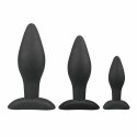 EasyToys Zestaw 3 anatomicznych korkow silikonowych czarnych