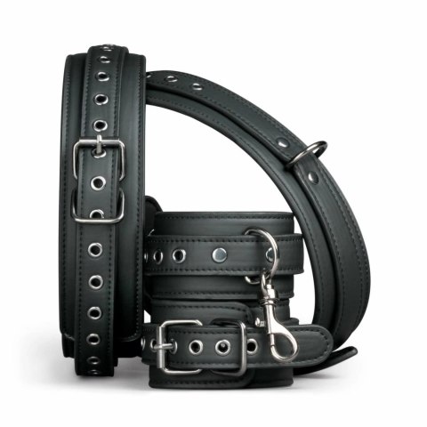 EasyToys Zestaw mankietow na uda i nadgarstki, regulowane, czarne EasyToys Zestaw mankietow na uda i nadgarstki, regulowane, czarne