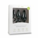 EasyToys Zestaw trzech czarnych korkow silikonowych z uchwytem Pull Ring