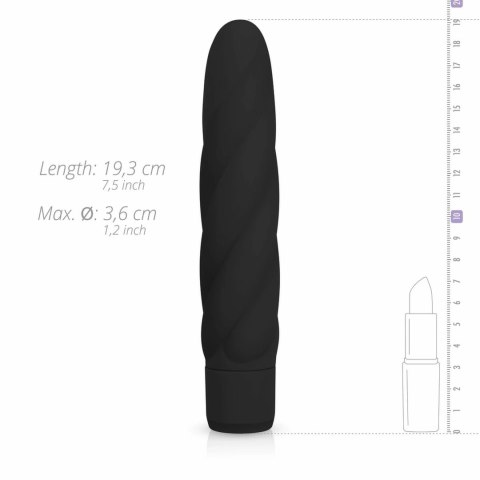 EasyToys masażer silikonowy czarny, anatomiczny kształt, 20 cm EasyToys masażer silikonowy czarny, anatomiczny kształt, 20 cm