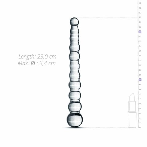 Glas Model No. 20 - Szklany przyrząd intymny z profilowaną powierzchnią Glas Model No. 20 - Szklany przyrząd intymny z profilowaną powierzchnią