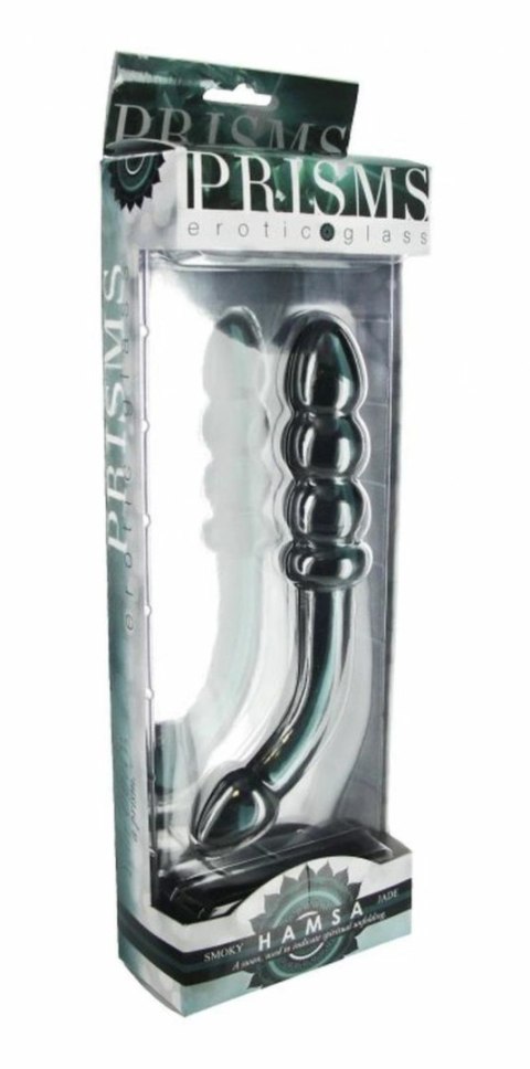 Hamsa Smoky Jade - Szklany model anatomiczny dwustronny G-Spot/Prostata Hamsa Smoky Jade - Szklany model anatomiczny dwustronny G-Spot/Prostata