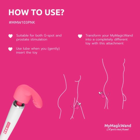 MyMagicWand Nasadka Punktowa G-Spot Attachment silikonowa rożowa MyMagicWand Nasadka Punktowa G-Spot Attachment silikonowa rożowa