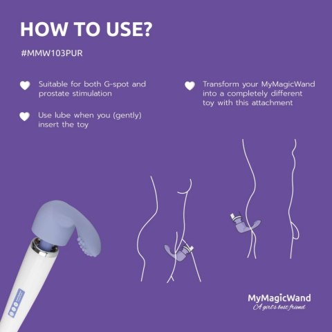 MyMagicWand Purple - silikonowa nakładka anatomiczna G-Spot MyMagicWand Purple - silikonowa nakładka anatomiczna G-Spot
