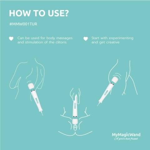 MyMagicWand Turquoise - wielofunkcyjny masażer z 6 trybami pracy MyMagicWand Turquoise - wielofunkcyjny masażer z 6 trybami pracy
