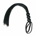 Ouch! Czarna silikonowa biczownica z ergonomicznym uchwytem 45 cm
