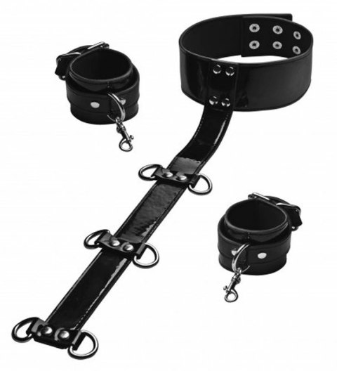 XR Brands Bound System obroża z mankietami neopren, regulacja, czarna