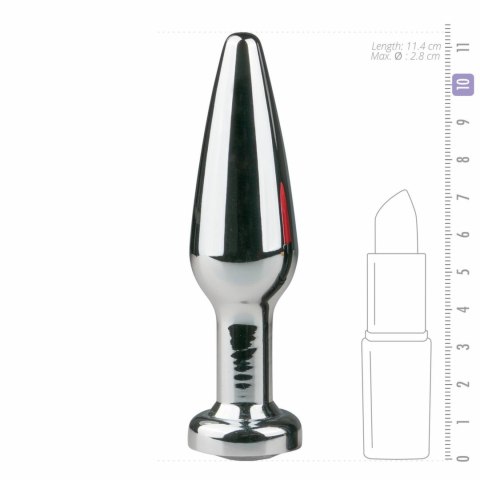 Rimba Aluminium Plug Anatomiczny Srebrny z Kryształem L Rimba Aluminium Plug Anatomiczny Srebrny z Kryształem L