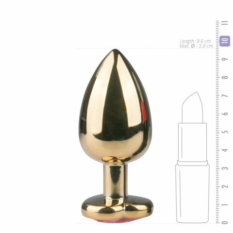 Rimba Aluminium Plug Anatomiczny z Kryształkiem Heart Srebrny M Rimba Aluminium Plug Anatomiczny z Kryształkiem Heart Srebrny M