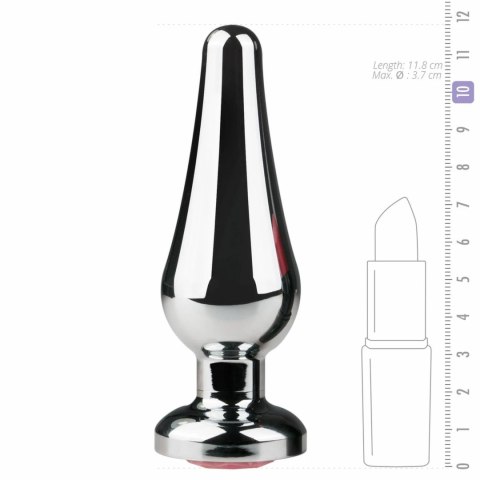 Rimba Aluminium Plug z Kryształem - Model Srebrny, Rozmiar S Rimba Aluminium Plug z Kryształem - Model Srebrny, Rozmiar S