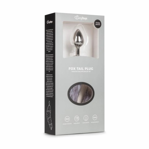 Rimba Aluminium Plug z Syntetycznym Lisim Ogonem, Srebrny, 40 cm Rimba Aluminium Plug z Syntetycznym Lisim Ogonem, Srebrny, 40 cm