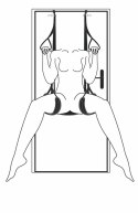 SINNER GEAR Leg & Bum Support Door Swing - Regulowana huśtawka do drzwi 150 kg