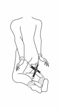 SINNER GEAR Skorzany System Wiązań Black Leather Hogtie Black