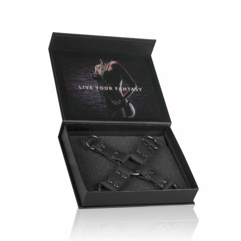 SINNER GEAR Skorzany System Wiązań Black Leather Hogtie Black SINNER GEAR Skorzany System Wiązań Black Leather Hogtie Black