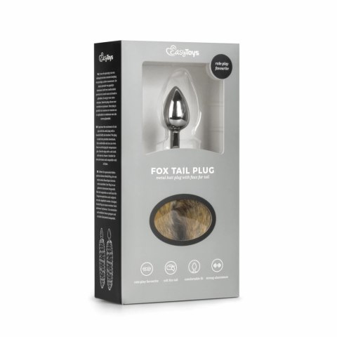 Sinner Gear Aluminiumowy plug z puszystym ogonem liska, srebrny Sinner Gear Aluminiumowy plug z puszystym ogonem liska, srebrny