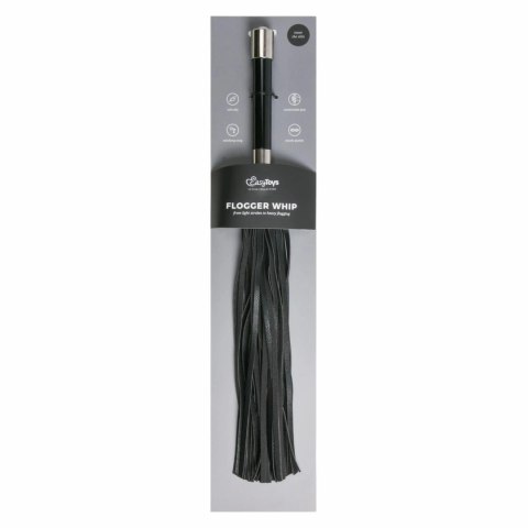 Sinner Gear Długi Flogger ze Stalową Rękojeścią 70 cm Czarny Sinner Gear Długi Flogger ze Stalową Rękojeścią 70 cm Czarny