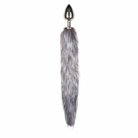 Sinner Gear Fox Tail Aluminium - model z futrzanym ogonem, srebrny Sinner Gear Fox Tail Aluminium - model z futrzanym ogonem, srebrny