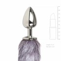 Sinner Gear Fox Tail Aluminium - model z futrzanym ogonem, srebrny