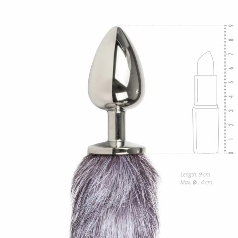 Sinner Gear Fox Tail Aluminium - model z futrzanym ogonem, srebrny Sinner Gear Fox Tail Aluminium - model z futrzanym ogonem, srebrny