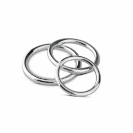 Sinner Gear Zestaw Metalowych Pierścieni Anatomicznych 3 Rozmiary