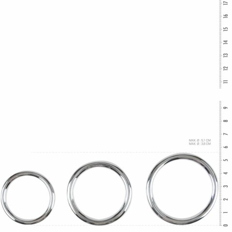 Sinner Gear Zestaw Metalowych Pierścieni Anatomicznych 3 Rozmiary Sinner Gear Zestaw Metalowych Pierścieni Anatomicznych 3 Rozmiary
