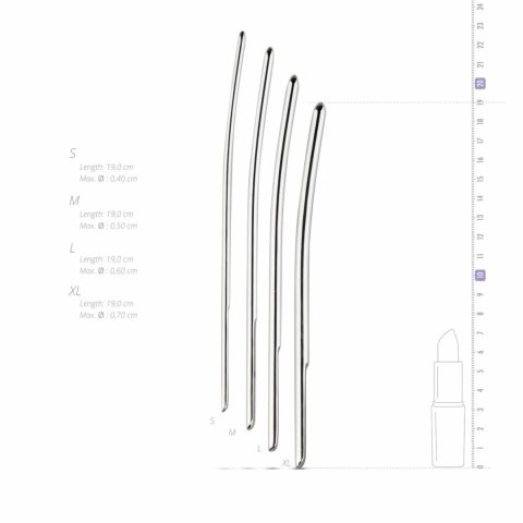 Sinner Gear Zestaw czterech stalowych sond intymnych 4-7 mm Sinner Gear Zestaw czterech stalowych sond intymnych 4-7 mm