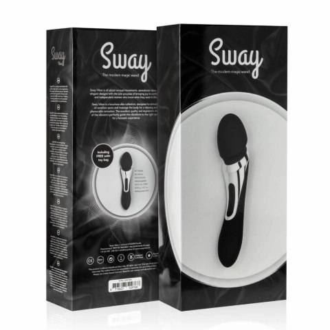 Sway Vibes Wand - Model dwusilnikowy, czarny, wodoodporny Sway Vibes Wand - Model dwusilnikowy, czarny, wodoodporny