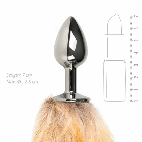 ToyJoy Plug aluminiowy z futrzanym ogonem lisim, srebrny, 38 cm ToyJoy Plug aluminiowy z futrzanym ogonem lisim, srebrny, 38 cm