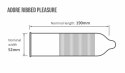 Adore Ribbed Pleasure 144 szt. prezerwatywy z wypustkami, transparentne