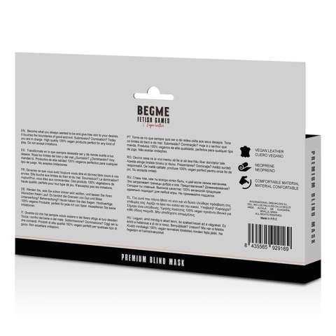 BEGME Maska Premium Red Edition z neoprenową podszewką, regulowana BEGME Maska Premium Red Edition z neoprenową podszewką, regulowana