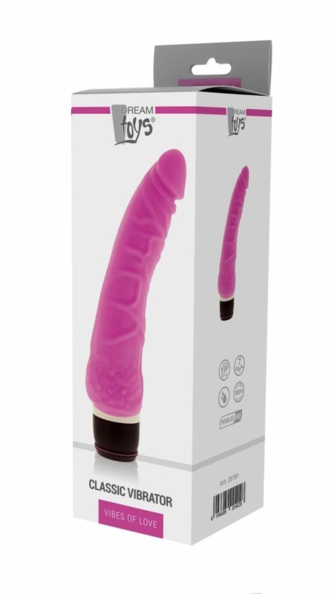 Baile Classic Slim Vibrator rożowy 21 cm wodoodporny silikonowy Baile Classic Slim Vibrator rożowy 21 cm wodoodporny silikonowy