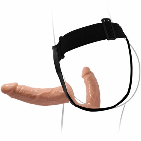 Baile Double Fun System z uprzężą, podwojny model TPR, czarny Baile Double Fun System z uprzężą, podwojny model TPR, czarny