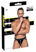 Black Level Winylowe Slipy Elastyczne Czarne 2XL z Odkrytym Tyłem
