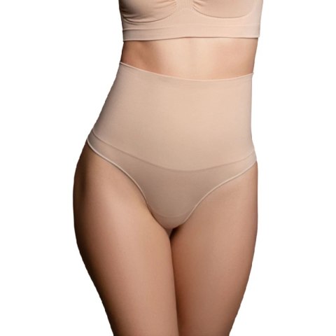 Bye Bra Pas modelujący bezszwowy stringi beżowy XXL wysoki stan Bye Bra Pas modelujący bezszwowy stringi beżowy XXL wysoki stan