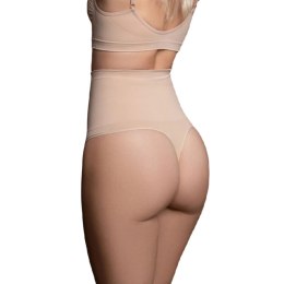 Bye Bra Stringi Bezszwowe Modelujące Beżowe XL Wysoki Stan