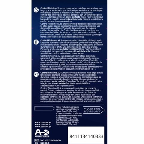 Control Finissimo XL 12 szt. ultracienkie prezerwatywy 57 mm Control Finissimo XL 12 szt. ultracienkie prezerwatywy 57 mm