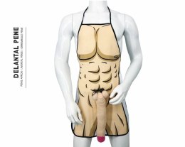 Diablo Picante Fartuch Imprezowy 3D Muskularny z Elementem Futrzanym