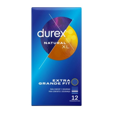 Durex Natural XL 12 szt. prezerwatywy powiększony rozmiar lateks Durex Natural XL 12 szt. prezerwatywy powiększony rozmiar lateks