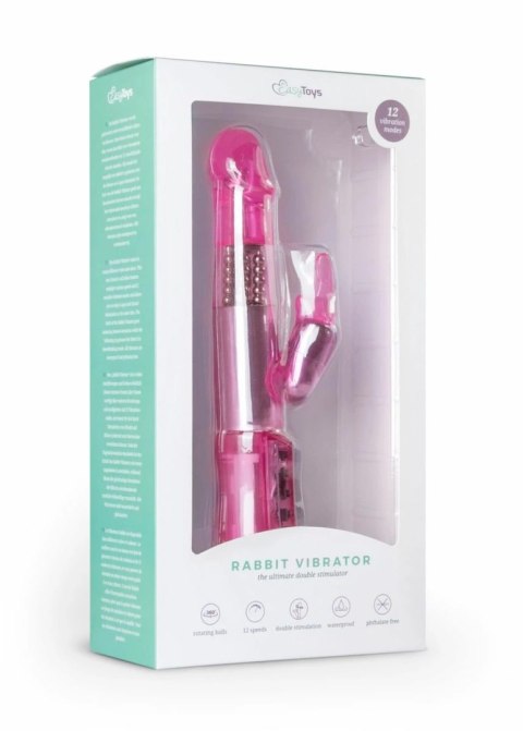 Easytoys Pink Rabbit - wielofunkcyjny wibrator z 12 trybami, wodoodporny Easytoys Pink Rabbit - wielofunkcyjny wibrator z 12 trybami, wodoodporny
