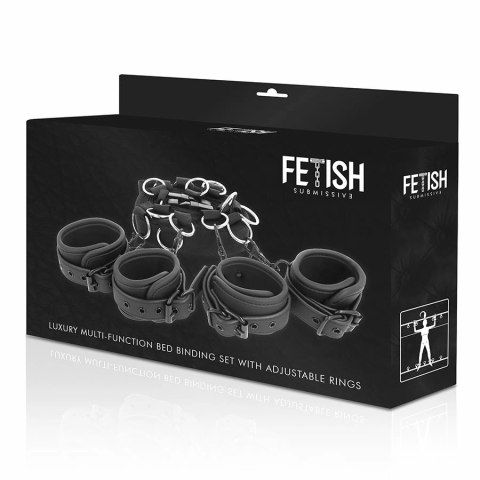 Fetish Submissive Zestaw Pasow Łożkowych z Neoprenową Podszewką Fetish Submissive Zestaw Pasow Łożkowych z Neoprenową Podszewką